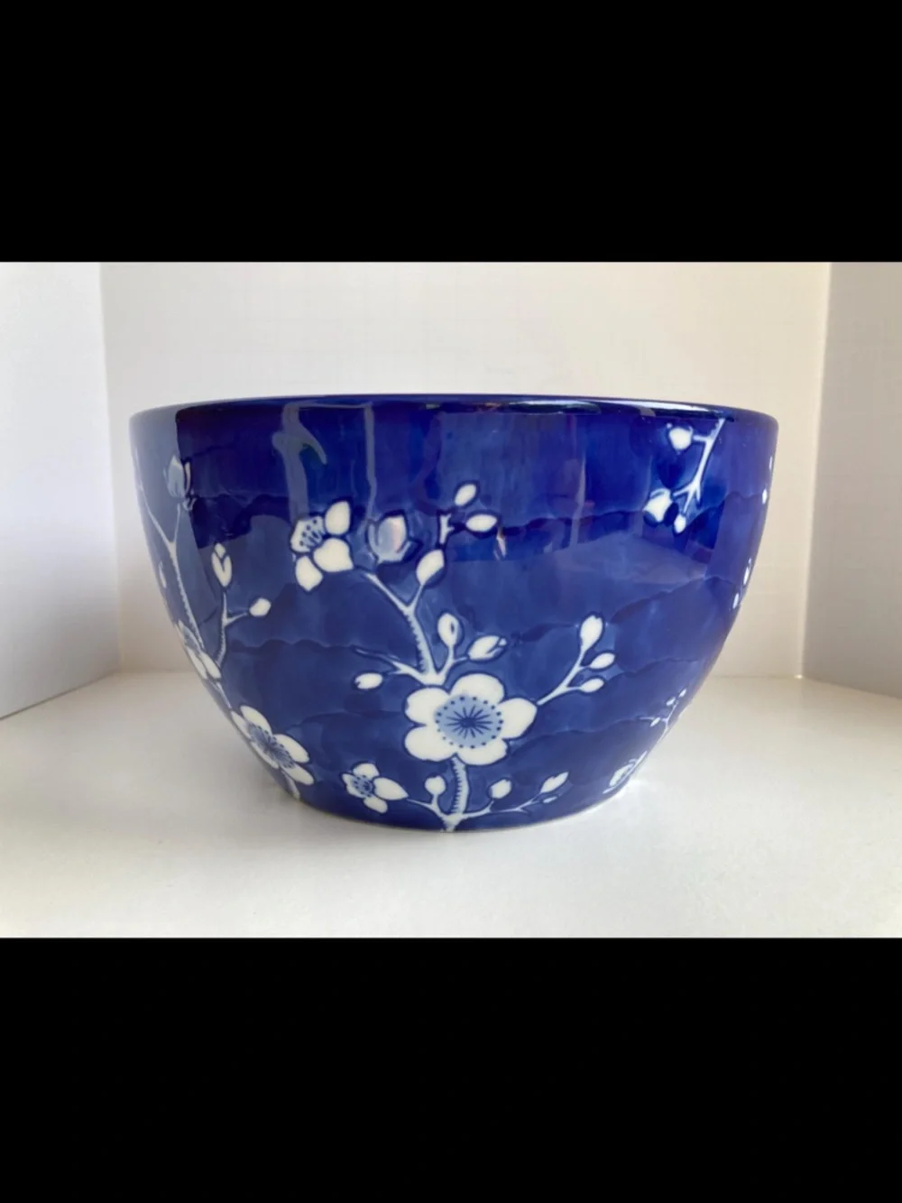 Williams Sonoma Blue and White Cherry Blossom Bowl